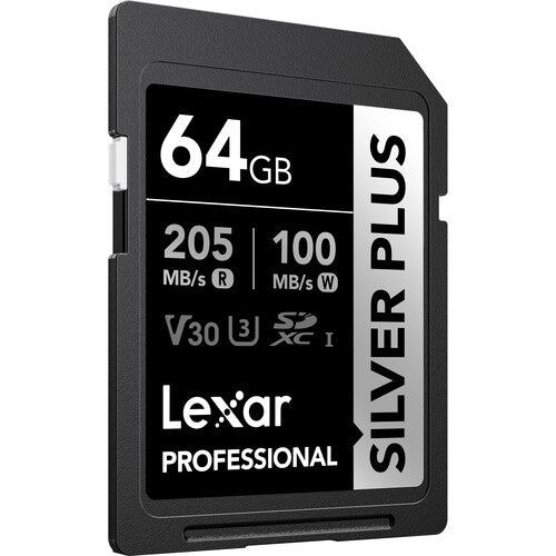 Lexar 64GB 205MB/s Professional SILVER PLUS UHS-I SDXC