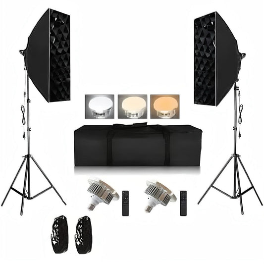 2 Soft Box with 2 Stand Metal