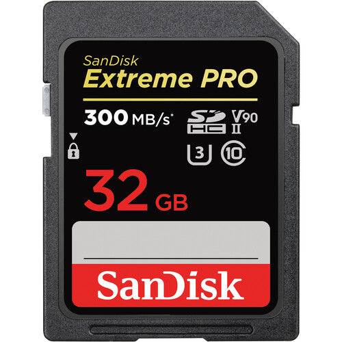 SanDisk 32GB Extreme PRO 300MB/s UHS-II SDHC Memory Card