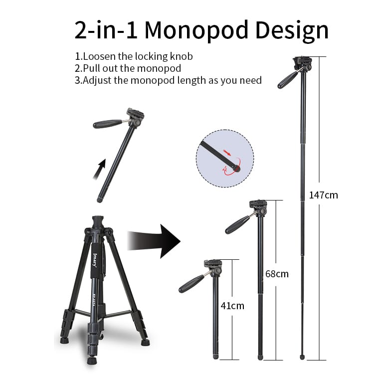 Jmary KP-2274 Aluminum Tripod