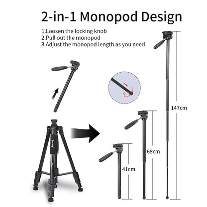 Jmary KP-2274 Aluminum Tripod