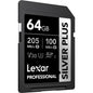 Lexar 64GB 205MB/s Professional SILVER PLUS UHS-I SDXC
